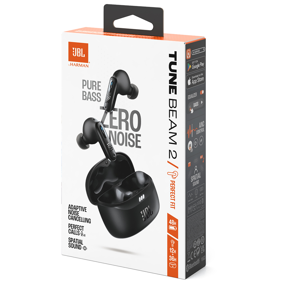 Fone de Ouvido JBL Tune Beam2 Perfect Fit TWS / Bluetooth - Preto