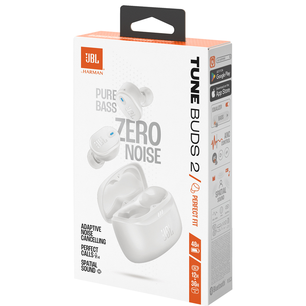 Fone de Ouvido JBL Tune Buds 2 Perfect Fit TWS / Bluetooth - Branco