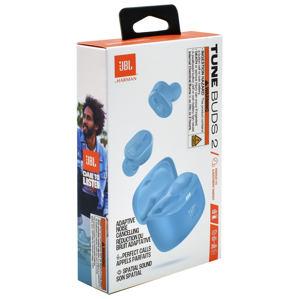 Fone de Ouvido JBL Tune Buds 2 Perfect Fit TWS / Bluetooth - Turquesa