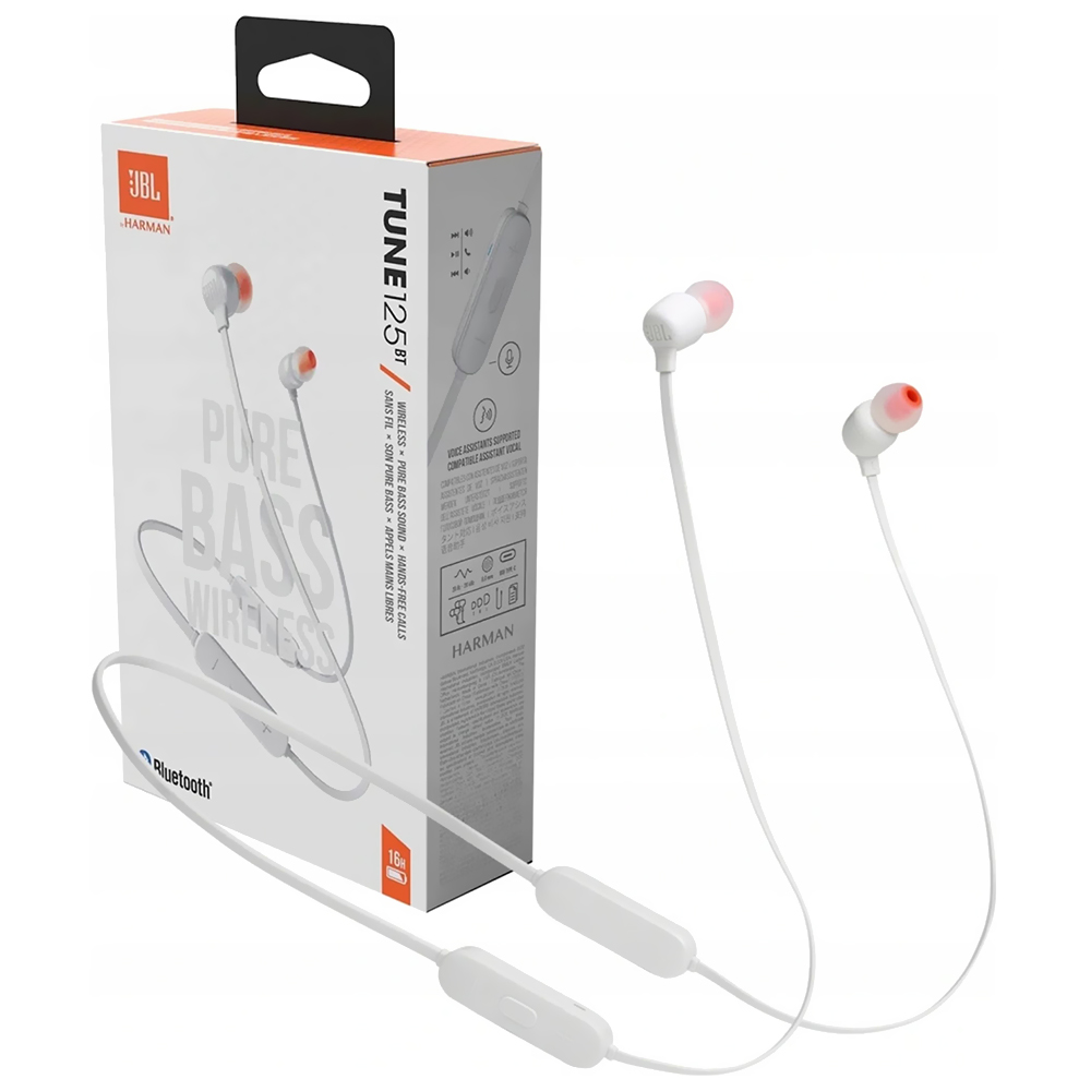 Fone de Ouvido JBL Tune T125BT / Bluetooth - Branco