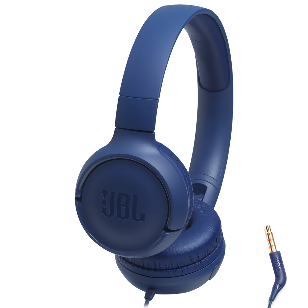 Fone de Ouvido JBL Tune T500 Pure Bass / Com Fio - Azul