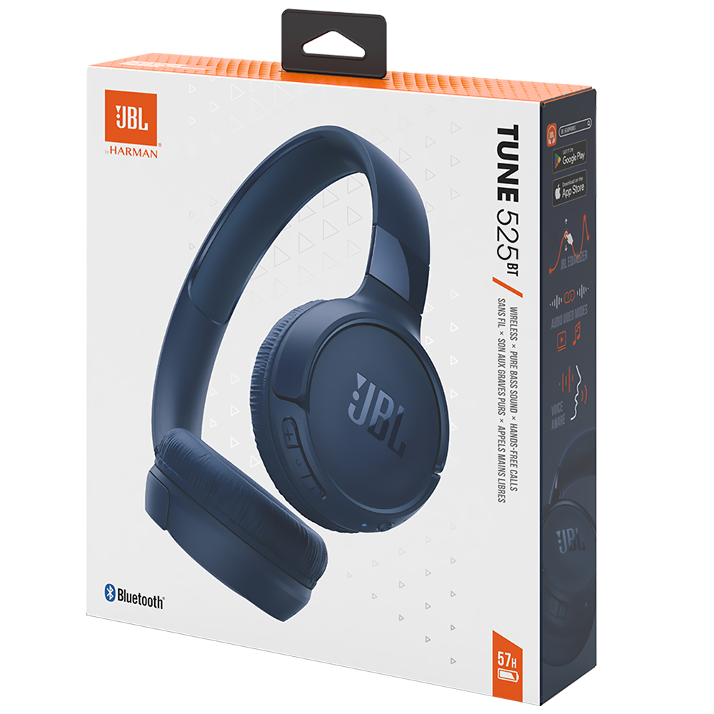 Fone de Ouvido JBL Tune T525BT Pure Bass / Bluetooth - Azul