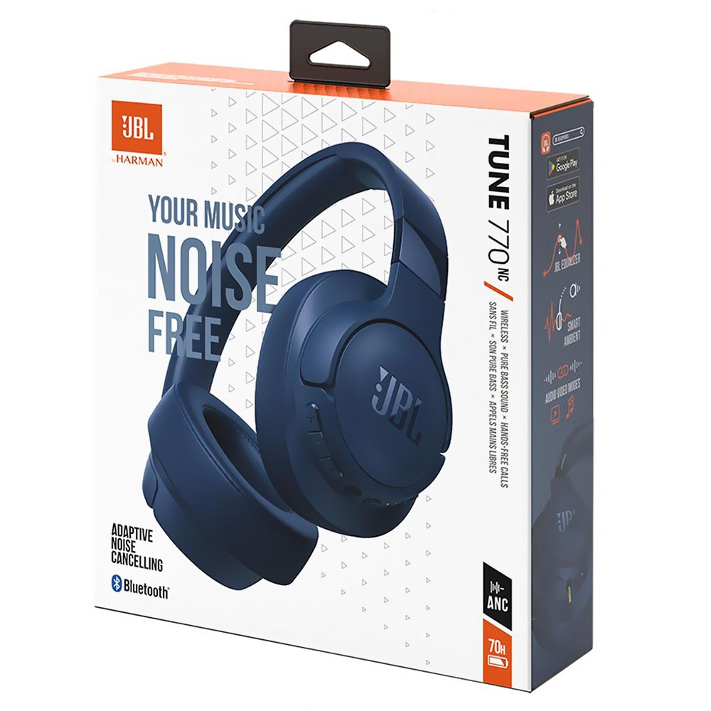 Fone de Ouvido JBL Tune T770NC Pure Bass / Bluetooth - Azul