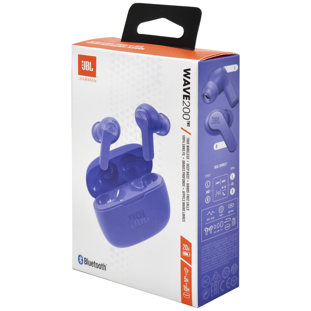 Fone de Ouvido JBL Wave 200TWS / Bluetooth - Roxo