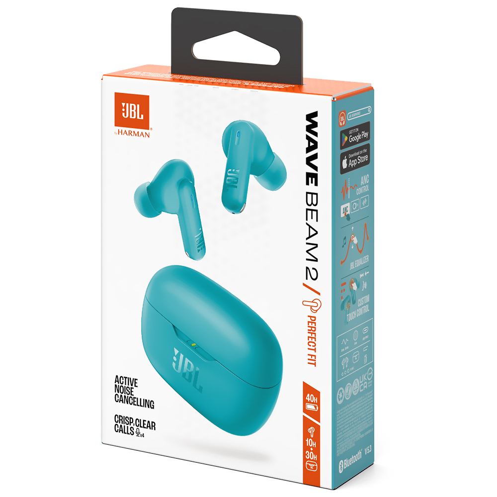 Fone de Ouvido JBL Wave Beam 2 Perfect Fit TWS / Bluetooth - Azul