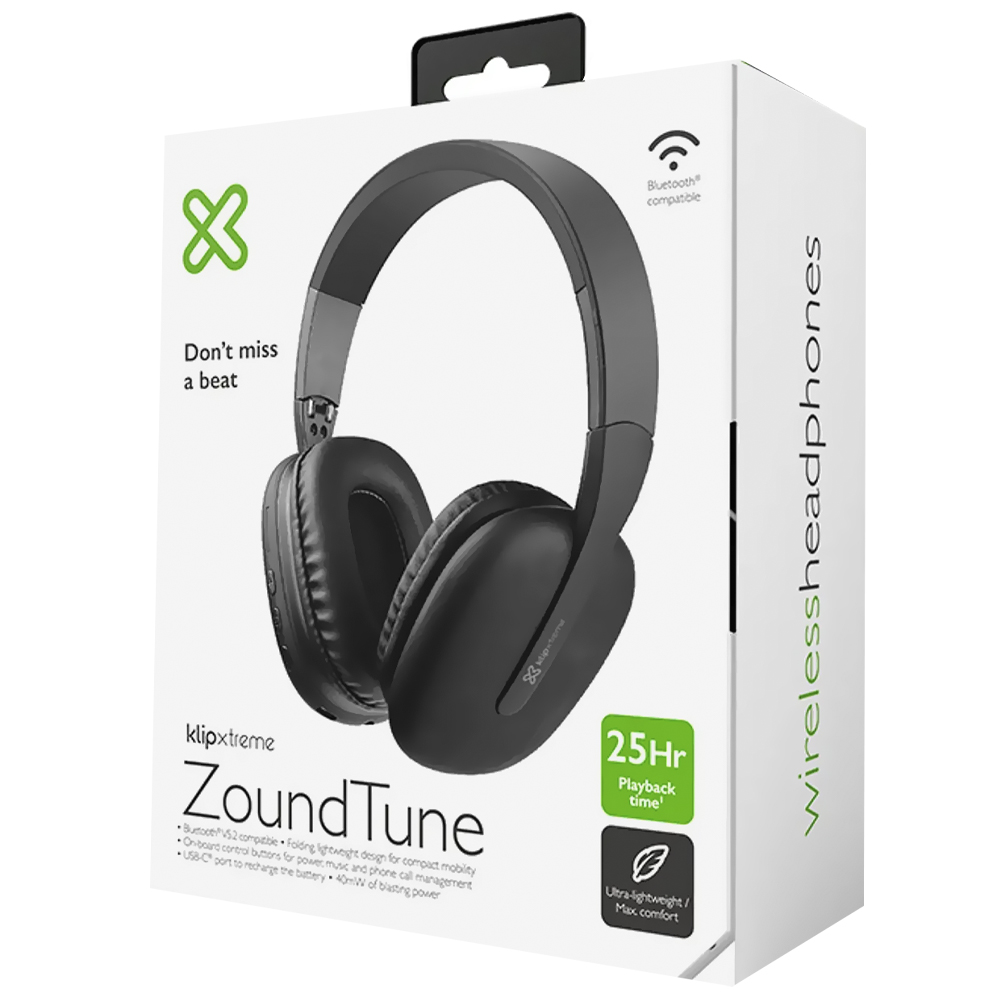 Fone de Ouvido Klip KWH-010BK Zoundtune / Bluetooth - Preto