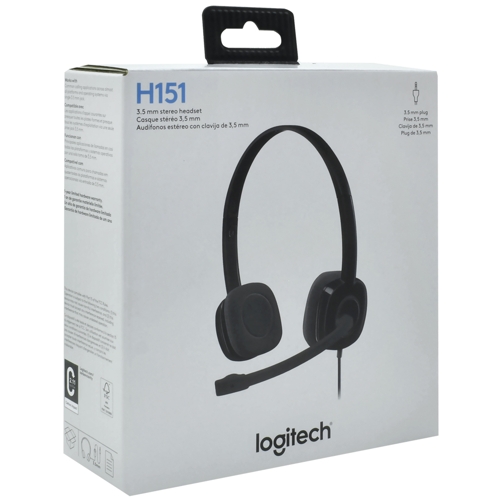 Fone de Ouvido Logitech H151 Stereo / Com Fio - Preto (981-000587)
