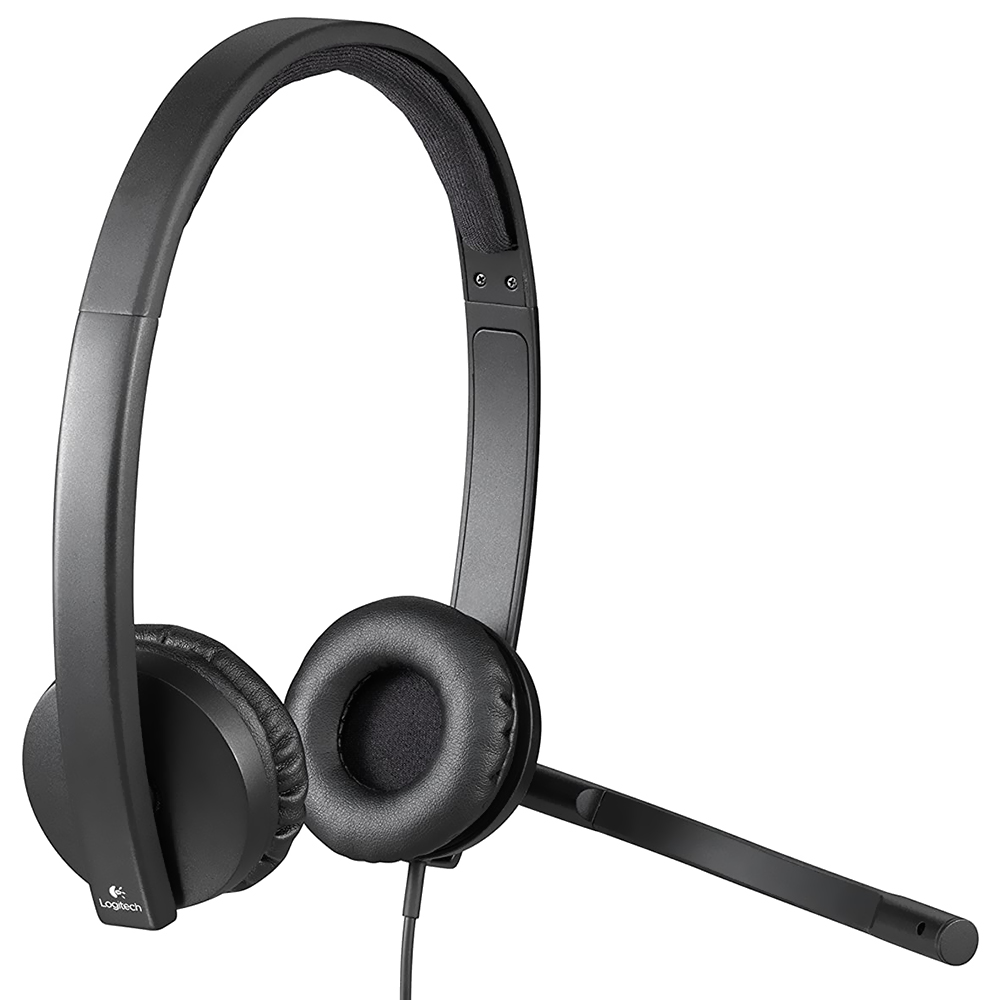 Fone de Ouvido Logitech H570E Stereo / Com Fio - Preto (981-000574)
