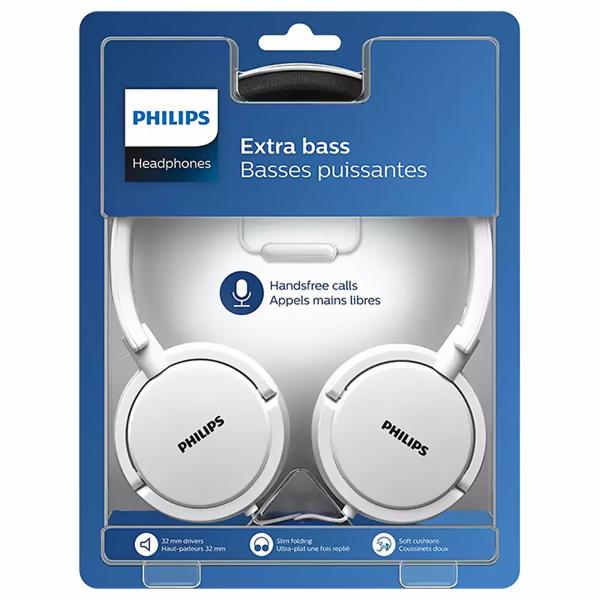 Fone de Ouvido Philips SHL5005WT Extra Bass / Com Fio - Branco