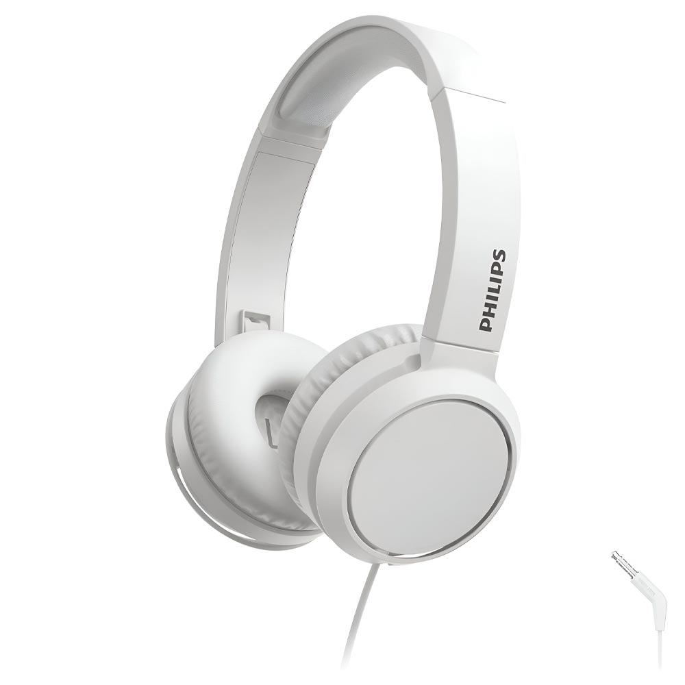 Fone de Ouvido Philips TAH4105WT Big Bold Bass / Com Fio - Branco