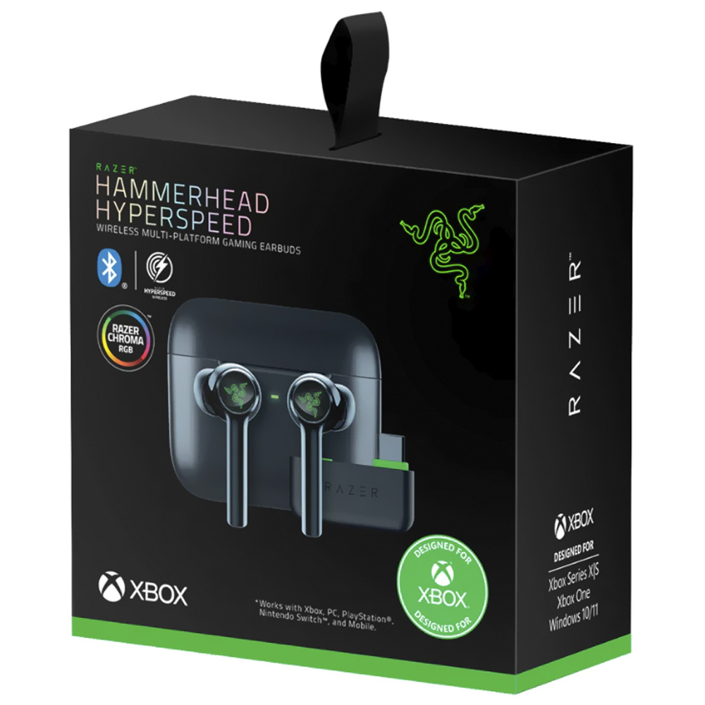 Fone de Ouvido Razer Hammerhead Hyperspeed Xbox TWS / Bluetooth - Preto (RZ12-03820200-R3U1)