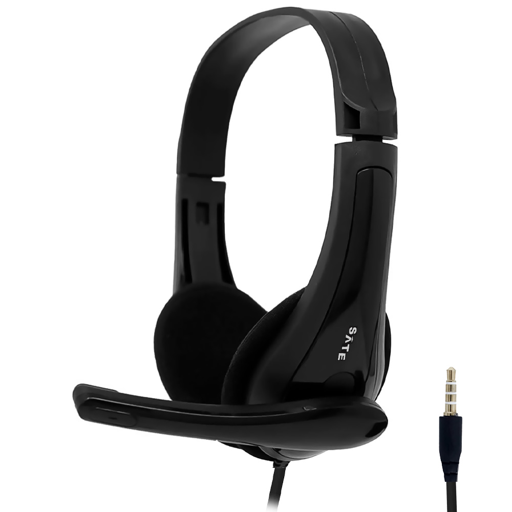 Fone de Ouvido Satellite AE-219 / Com Fio - Preto