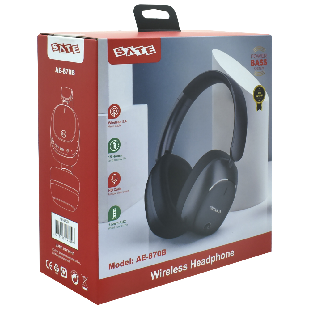 Fone de Ouvido Satellite AE-870B Power Bass / Bluetooth - Preto