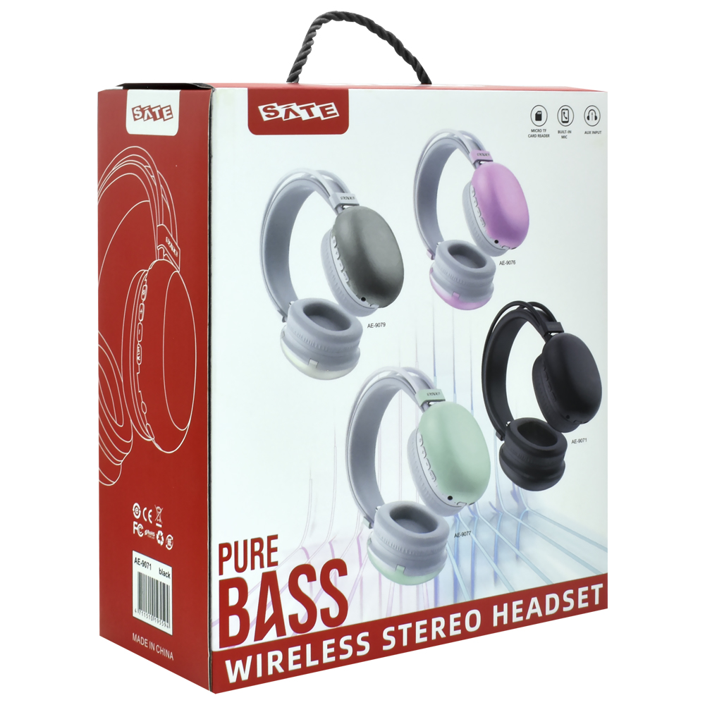 Fone de Ouvido Satellite AE-9079 Pure Bass / Bluetooth - Prata