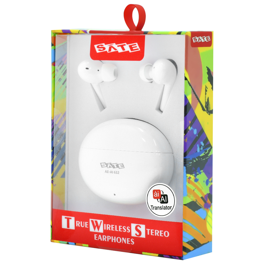 Fone de Ouvido Satellite AE-AI632 TWS Earphones / Bluetooth - Branco