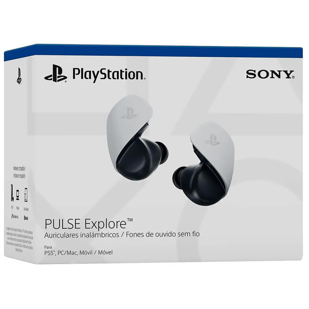 FONE DE OUVIDO SONY CFI-ZWE1 PULSE EXPLORE WIRELESS PS5/PC/MAC TWS BRANCO