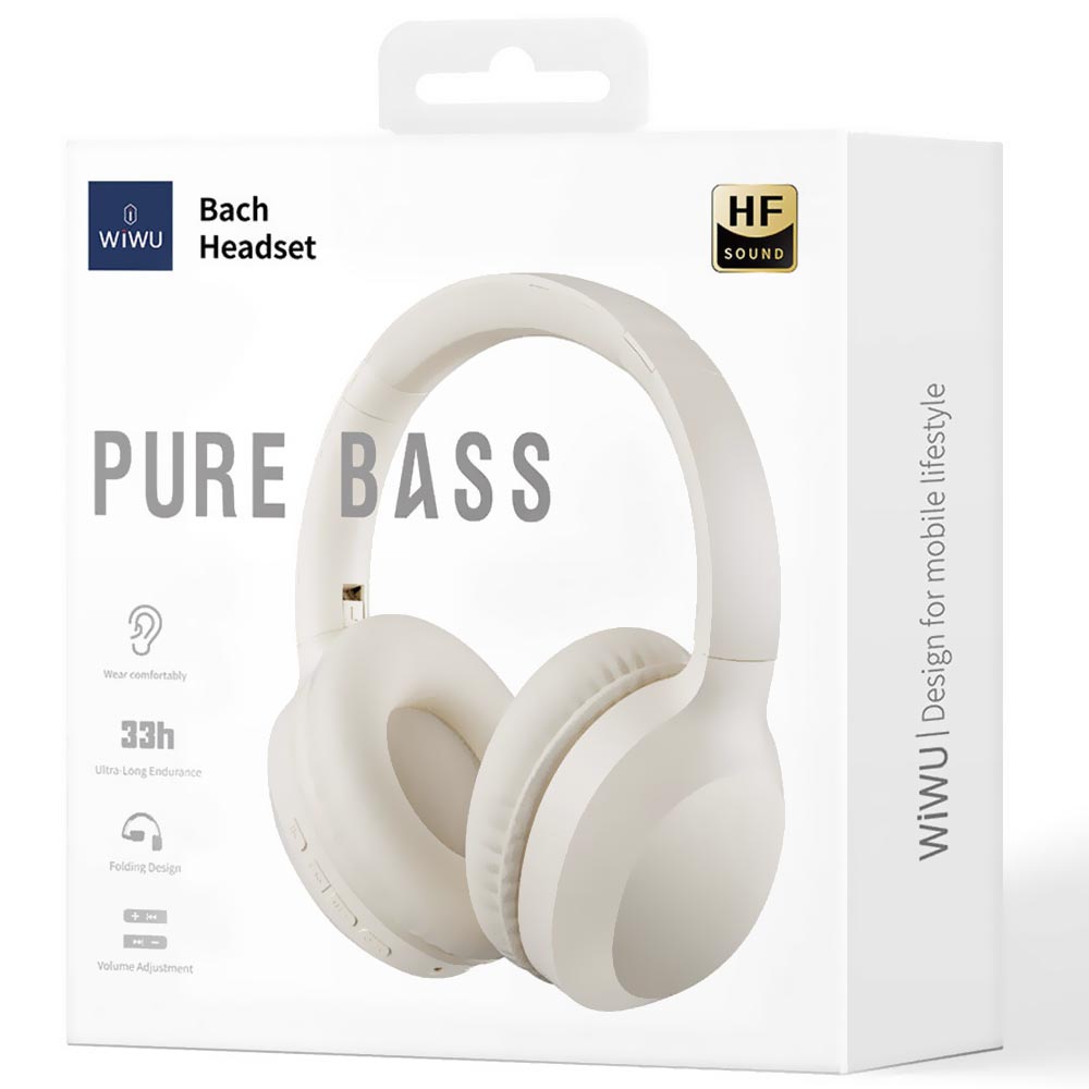 Fone de Ouvido Wiwu Bach Headset Pure Bass TD-01 / Bluetooth - Branco