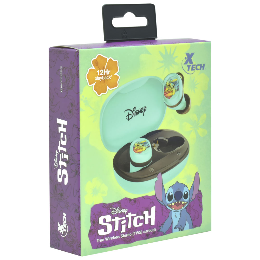 Fone de Ouvido Xtech XTH-D701ST-BL Disney Stitch TWS Earbuds / Bluetooth - Azul
