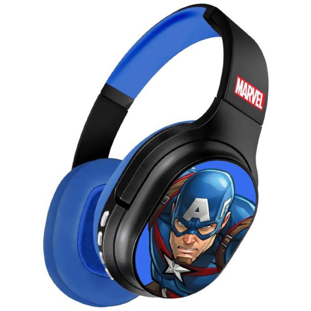Fone de Ouvido Xtech XTH-M660CA Marvel Capitão América / Bluetooth - Preto / Azul