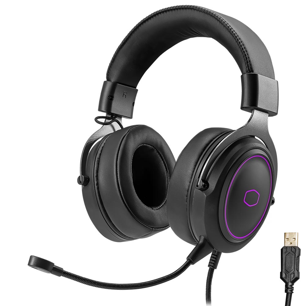 Fone Gamer Cooler Master CH331 RGB / Com Fio - Preto