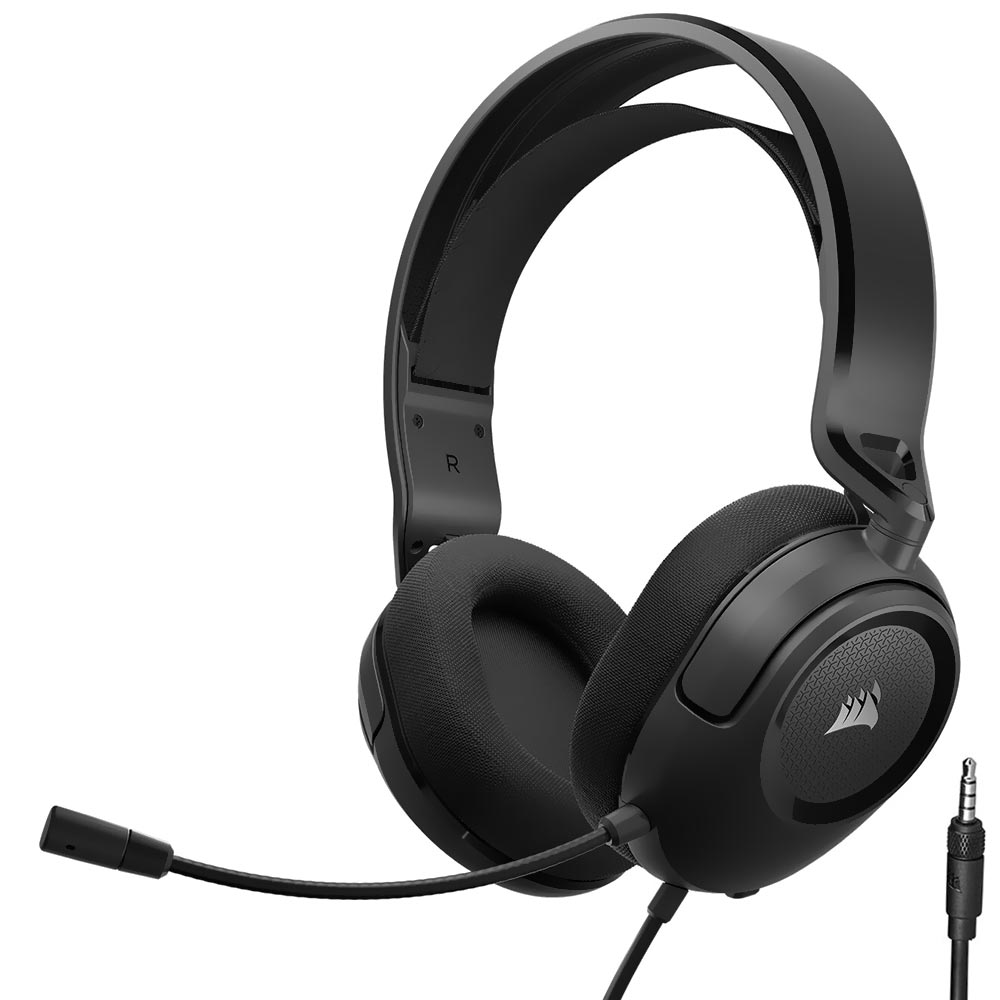 Fone Gamer Corsair Stereo HS35 V2 / Com Fio - Preto (CA-9011377-NA)