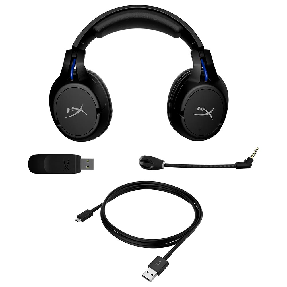 Fone Gamer Hyperx Cloud Flight / Wireless - Preto / Azul (4P5H6AA)