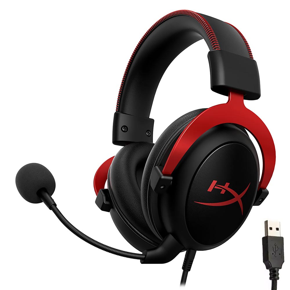 Fone Gamer Hyperx Cloud II / Com Fio - Preto / Vermelho (KHX-HSCP-RD)