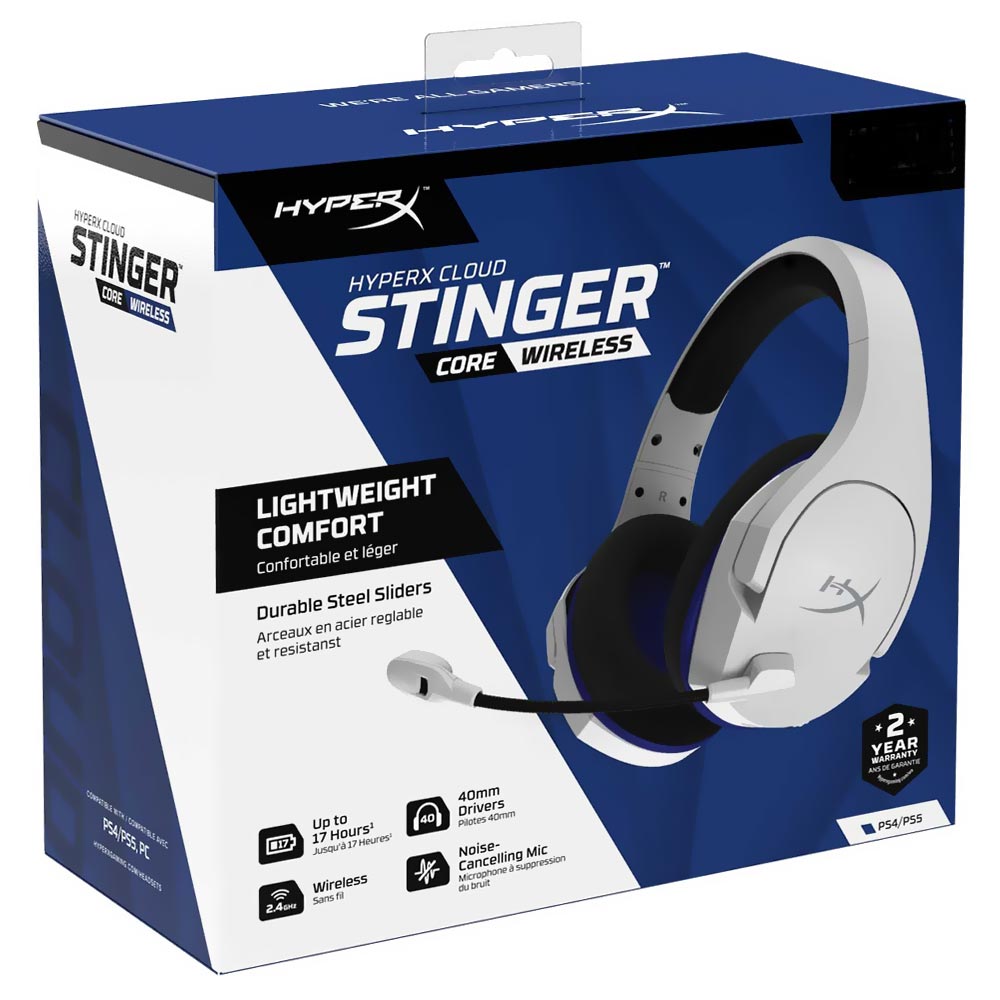 Fone Gamer Hyperx Cloud Stinger Core / Wireless - Branco (4P5J1AA)