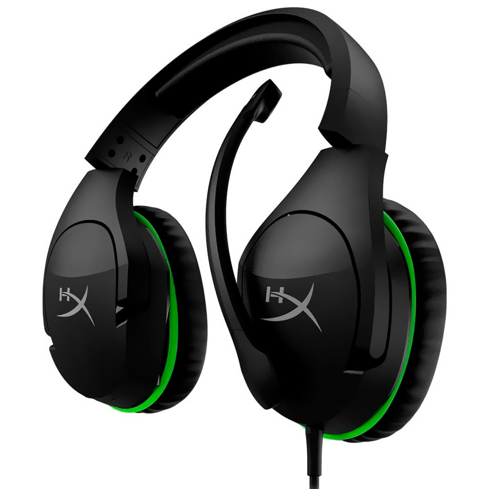 Fone Gamer Hyperx Cloud Stinger Xbox / Com Fio - Preto / Verde (HX-HSCSCX-BK)