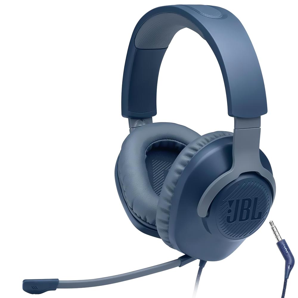 Fone Gamer JBL Quantum 100 / Com Fio - Azul