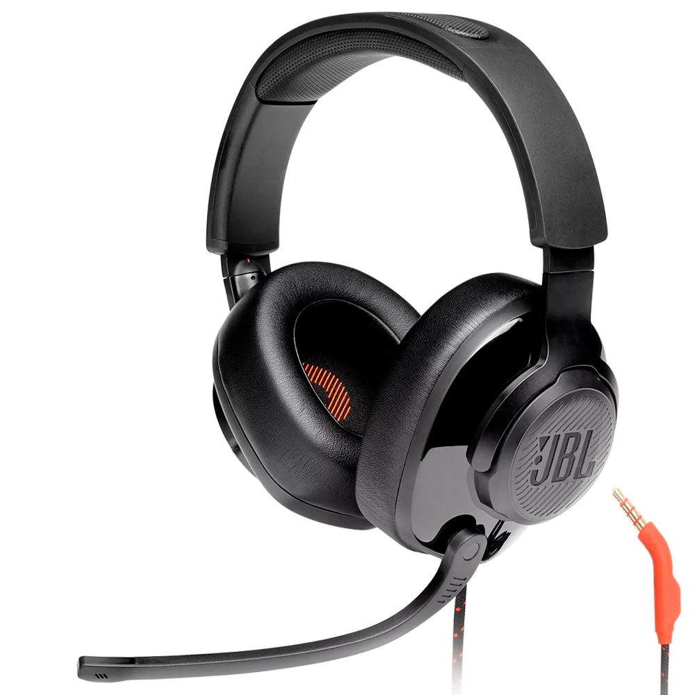 Fone Gamer JBL Quantum 300 / Com Fio - Preto
