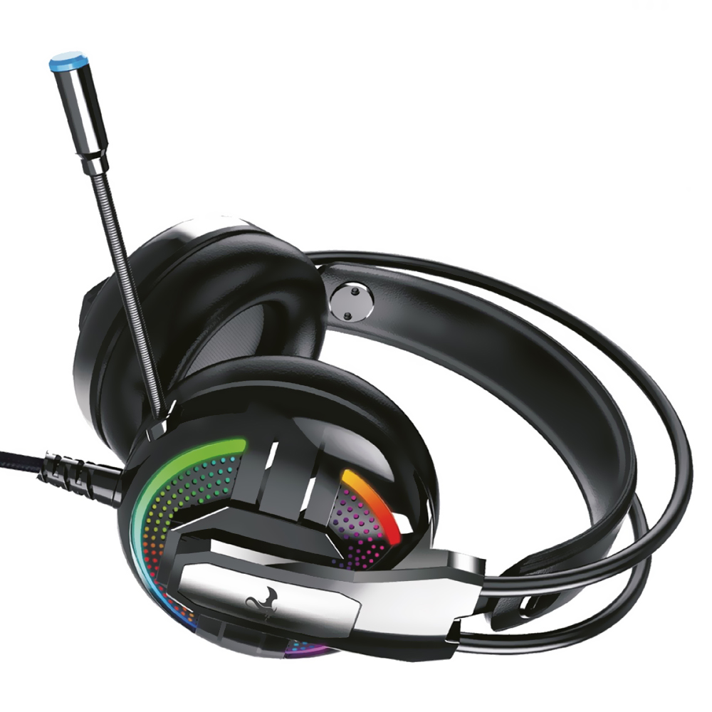 Fone Gamer Kolke Odín KGA-506 RGB / Com Fio - Preto