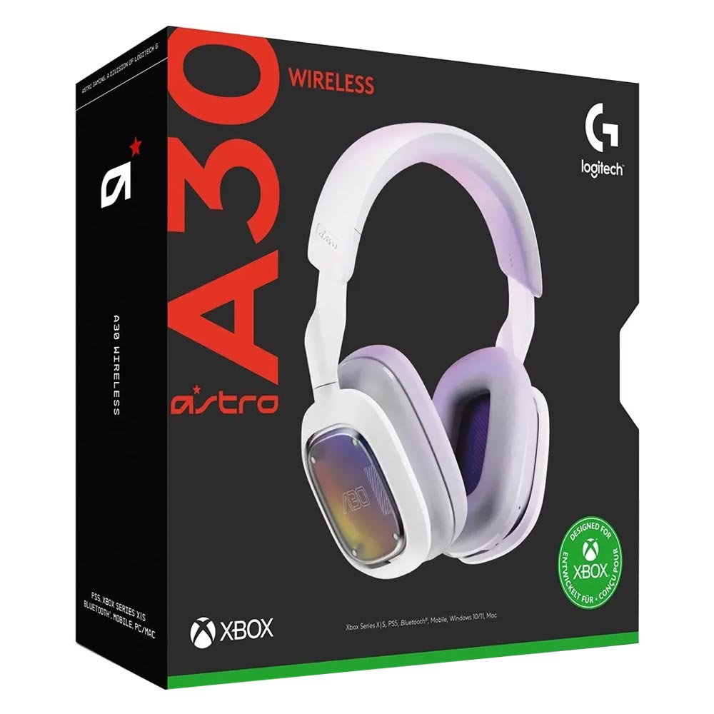 Fone Gamer Logitech Astro A30 / Wireless Branco (939001985) no Paraguai Visão Vip