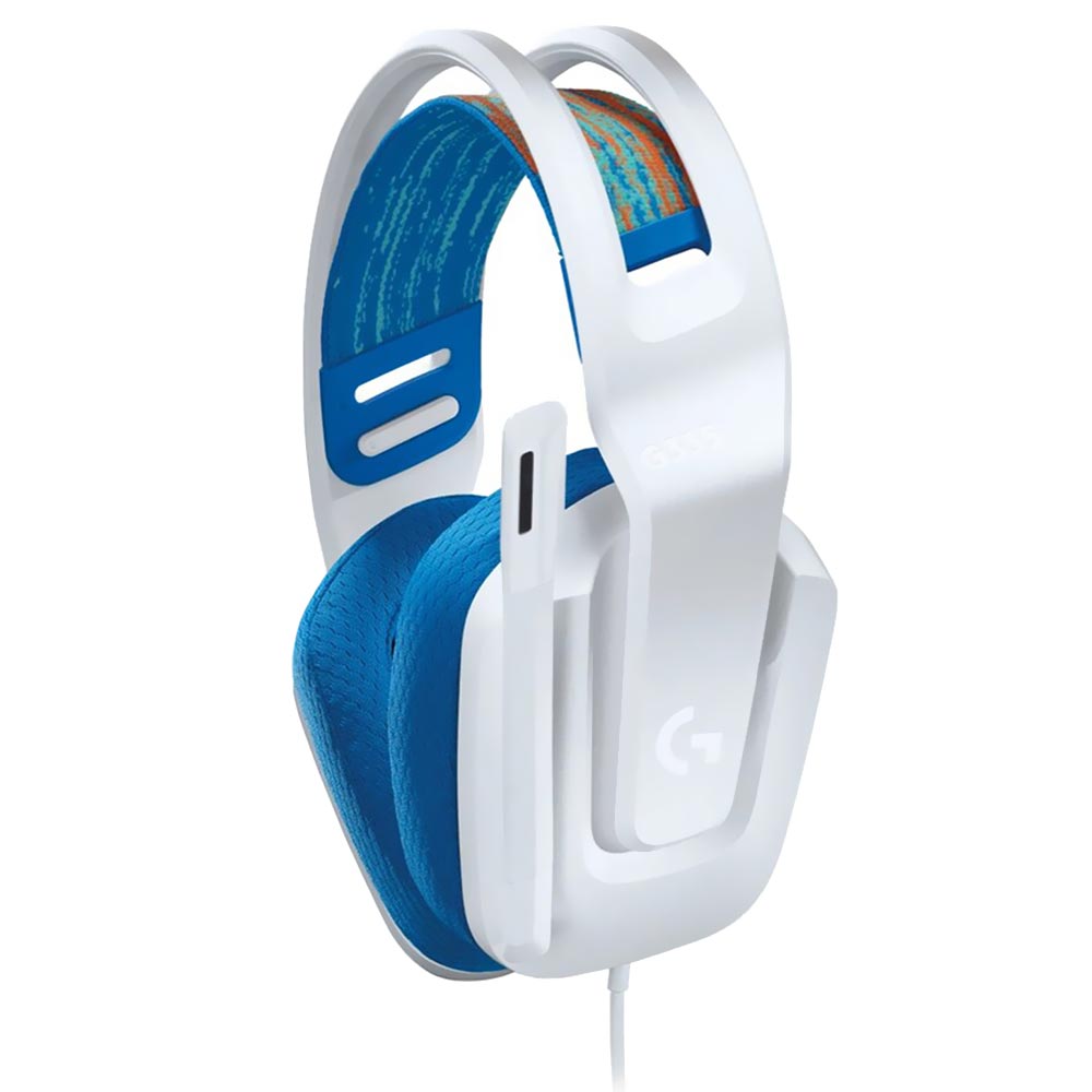 Fone Gamer Logitech G335 Keep / Com Fio - Branco / Azul (981-001017)