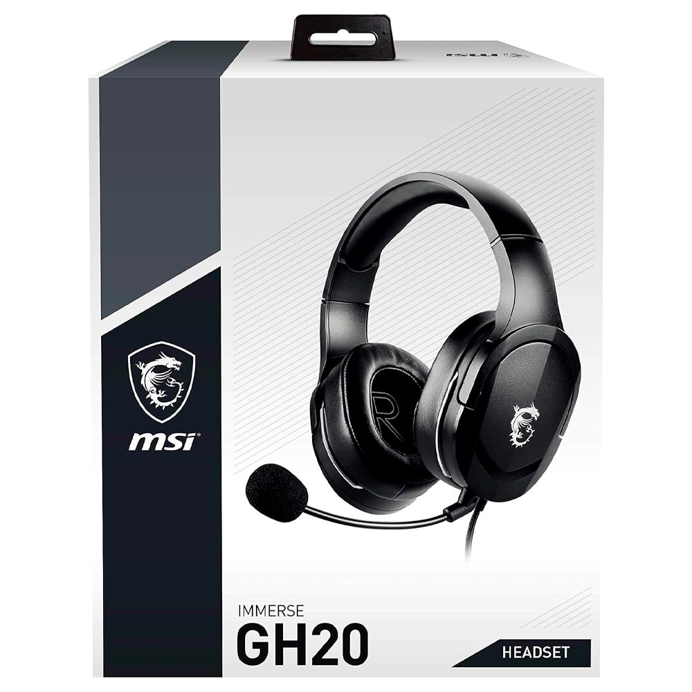 Fone Gamer MSI Immerse GH20 / Com Fio - Preto