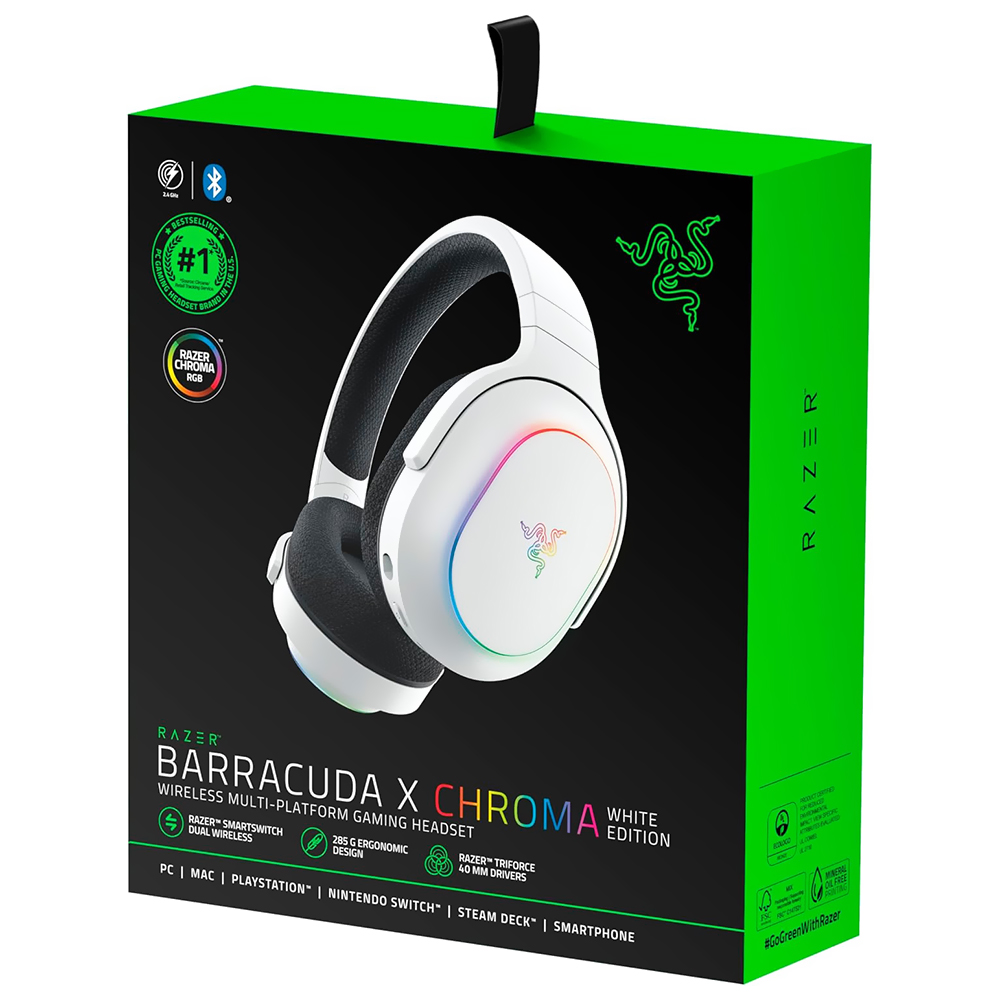 Fone Gamer Razer Barracuda X Chroma White Edition / Wireless - Branco (RZ04-05220200-R3U1)