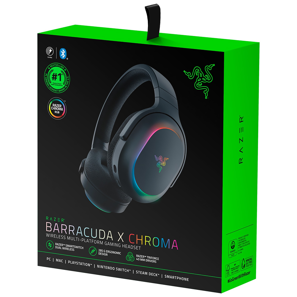 Fone Gamer Razer Barracuda X Chroma / Wireless - Preto (RZ04-05220100-R3U1)