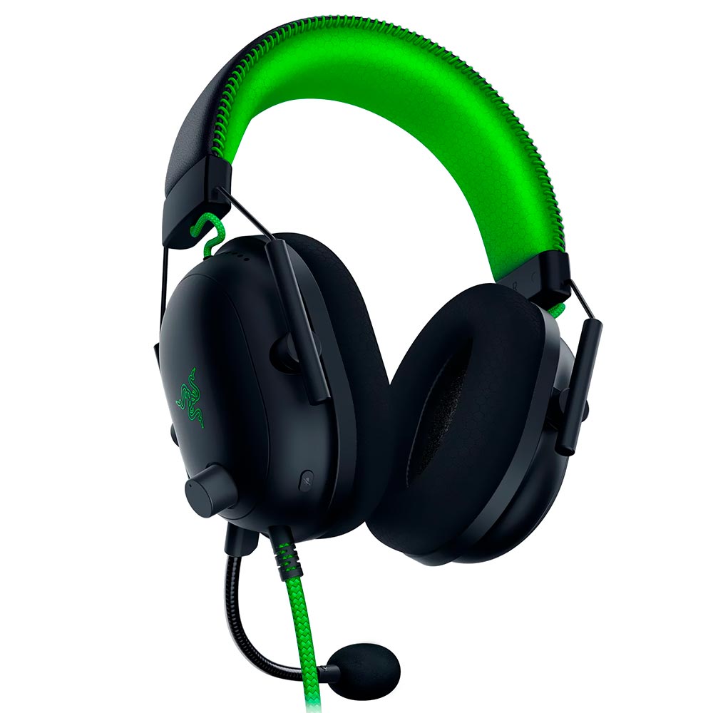 Fone Gamer Razer Blackshark V2 / Com Fio - Preto / Verde (RZ04-03230200-R3M1)