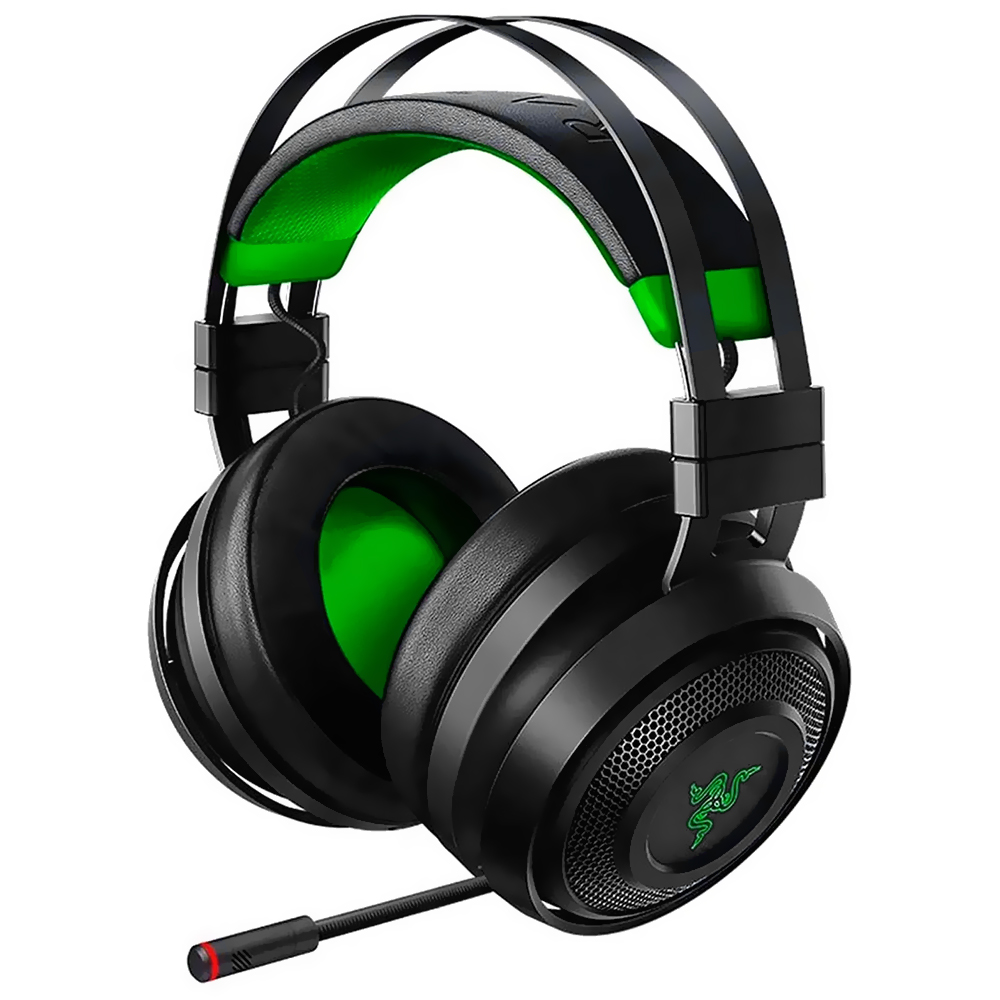 Fone Gamer Razer Nari Ultimate Wireless - Preto / Verde (RZ04-02910100-R3U1)