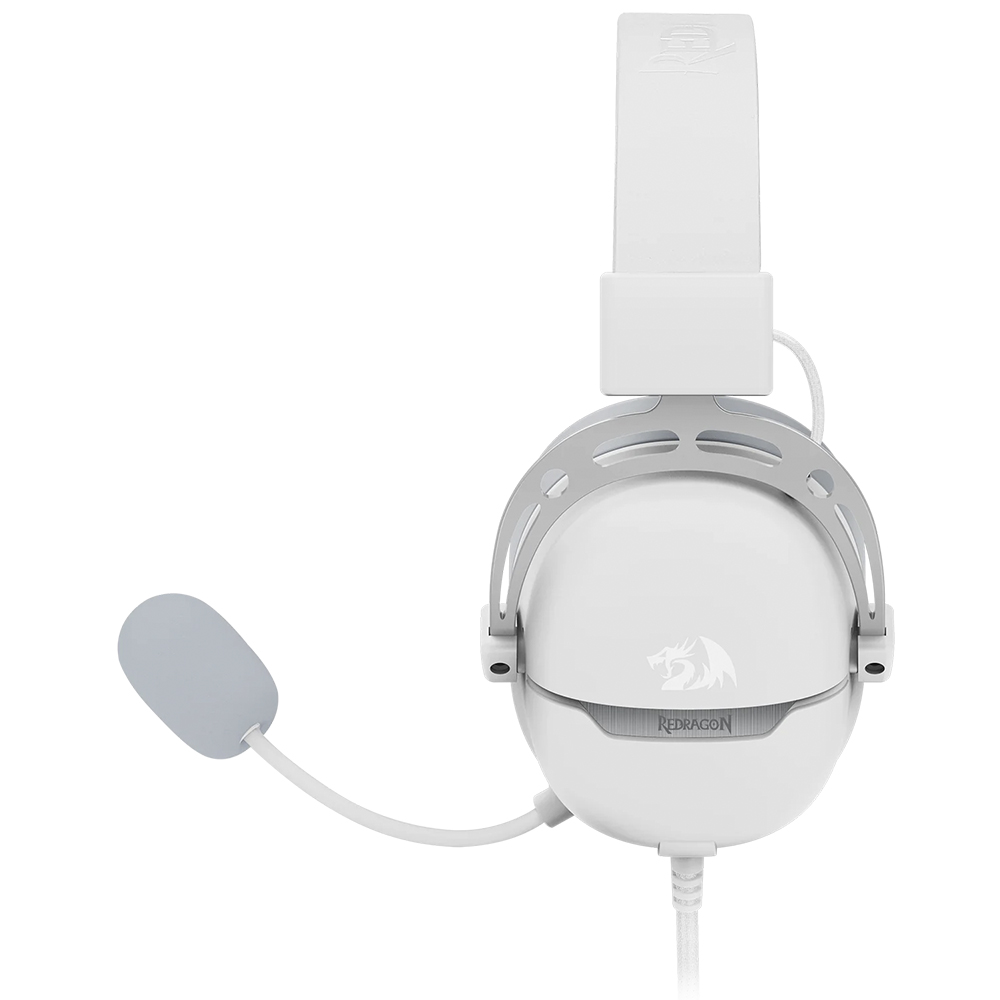 Fone Gamer Redragon H376WG Aurora / Com Fio - Branco / Cinza