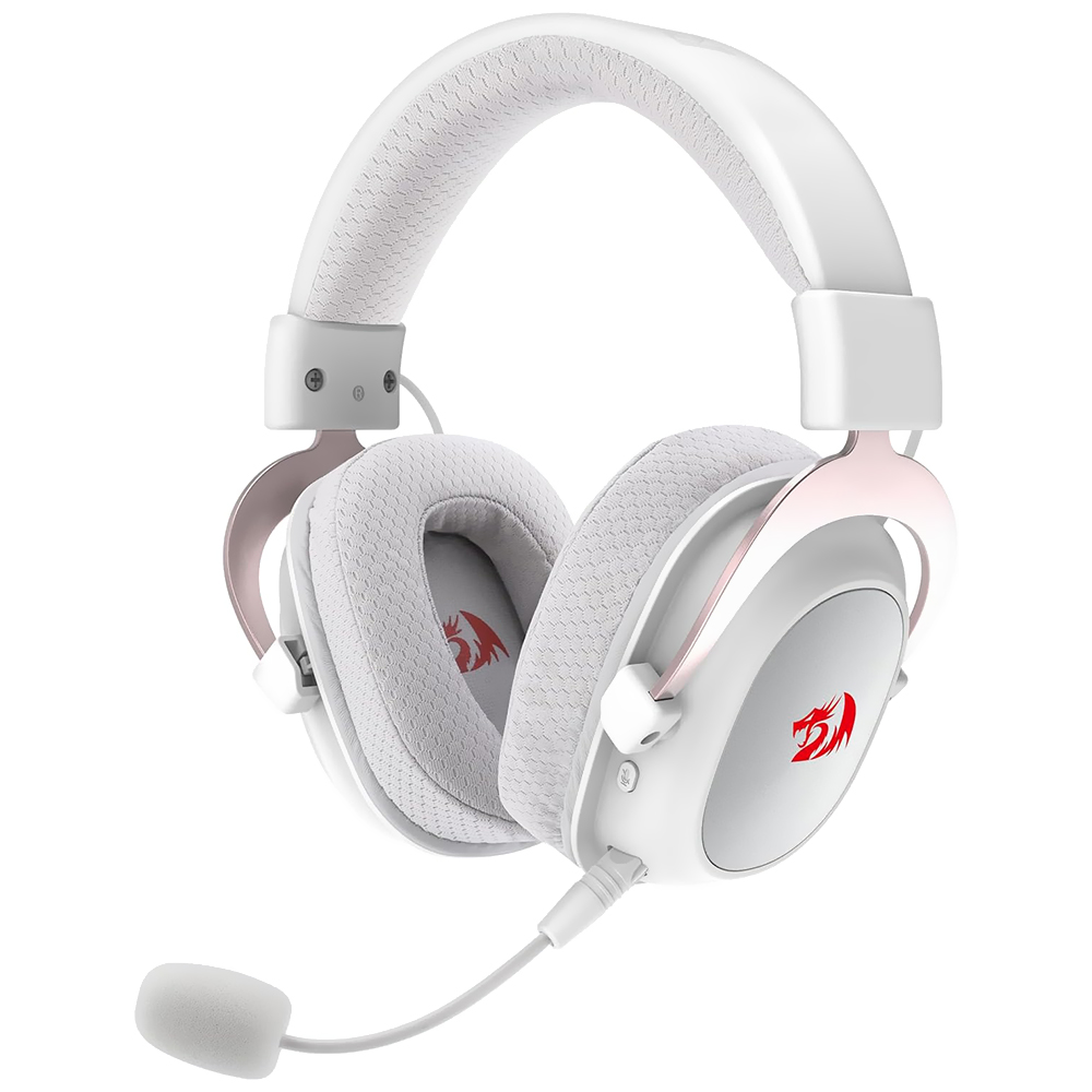 Fone Gamer Redragon H510W-PRO Zeus Pro / Wireless - Branco