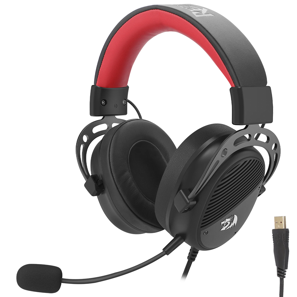 Fone Gamer Redragon H730 Thoridal / Com Fio - Preto
