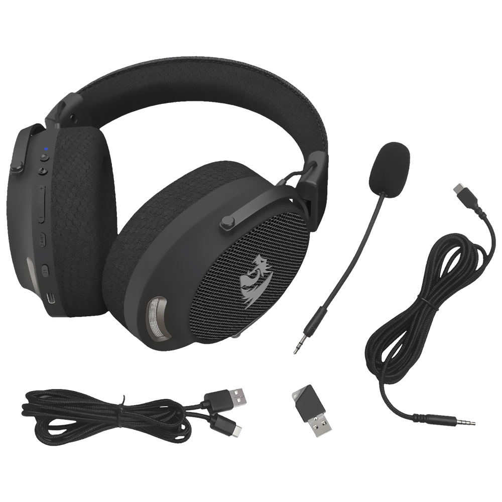 Fone Gamer Redragon H858 Arrow Pro Carbon / Wireless - Preto