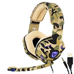 Fone Gamer Satellite AE-368C / Com Fio - Camuflado