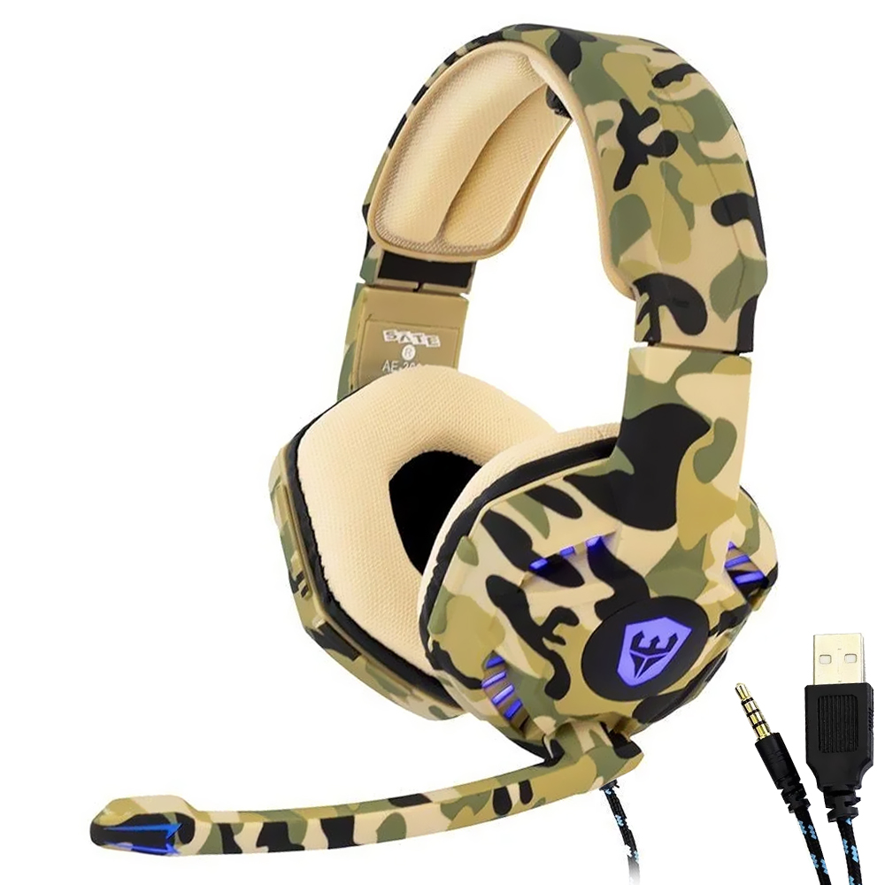 Fone Gamer Satellite AE-368C / Com Fio - Camuflado