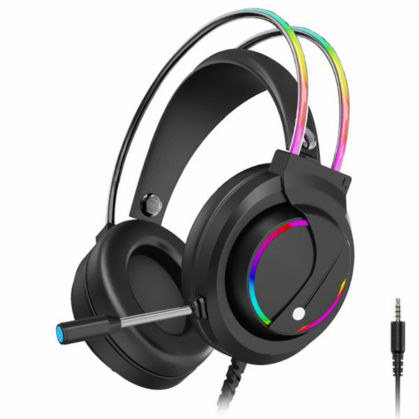 Fone Gamer Satellite GH-532 RGB / Com Fio - Preto