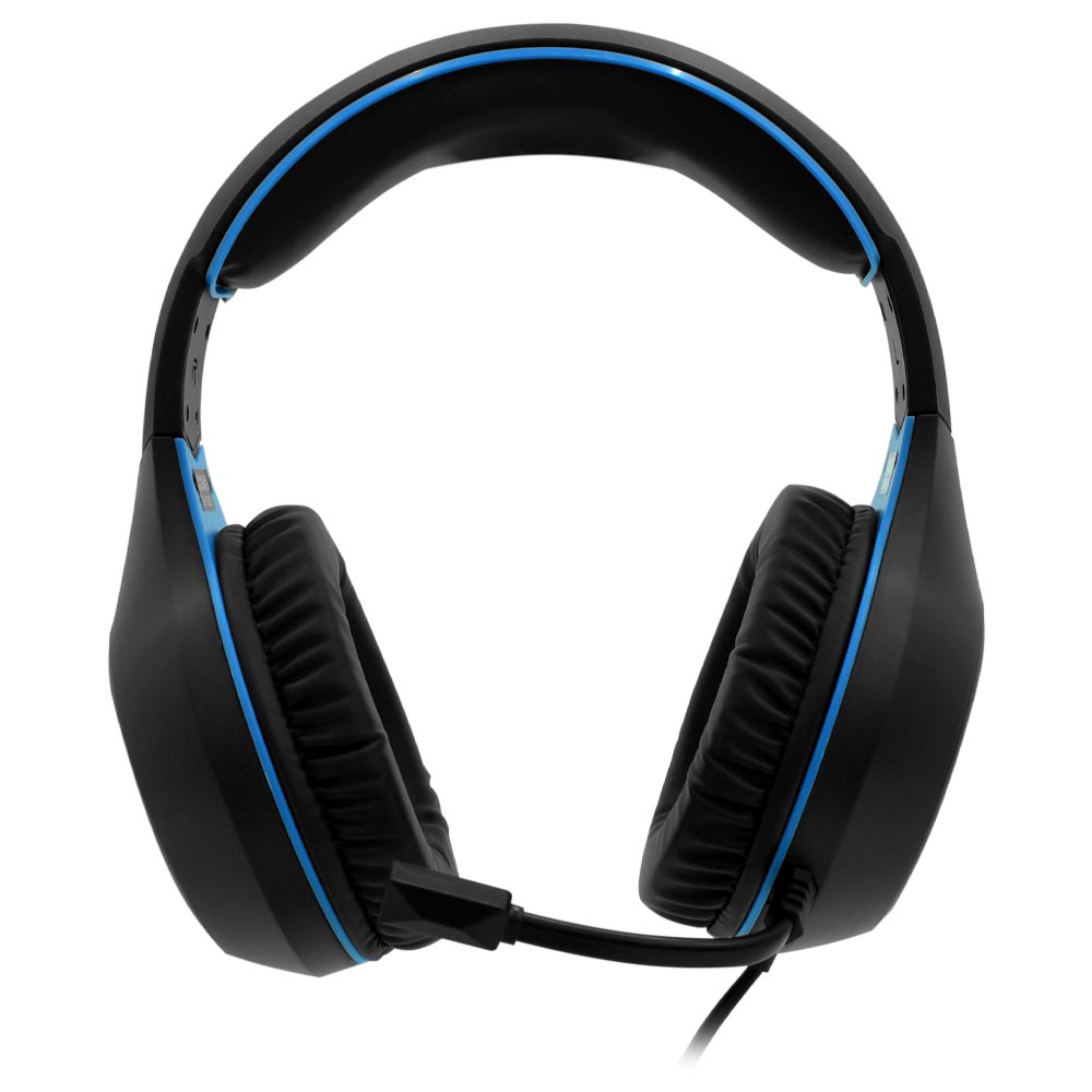 Fone Gamer Satellite GH-552 RGB / Com Fio - Preto / Azul