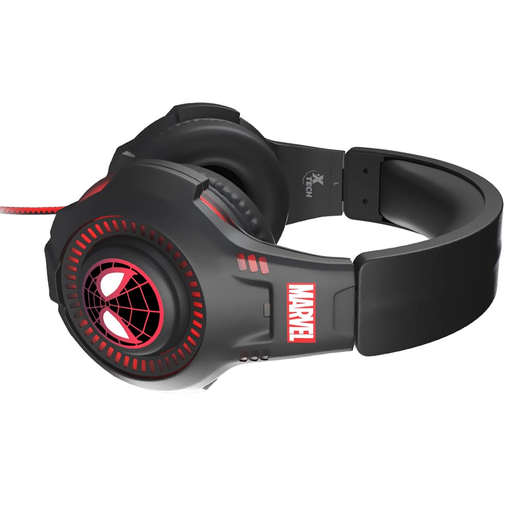 Fone Gamer Xtech XTH-M541SM Marvel Spider Man LED / Com Fio - Preto