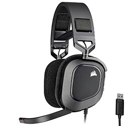Headset Gamer Corsair HS80 RGB / Com fio - Preto (CA-9011237-EU)