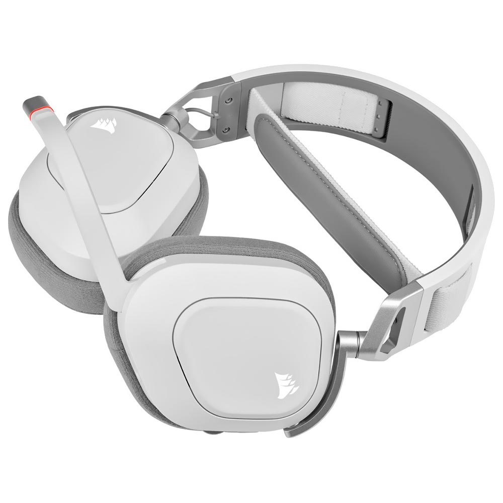Headset Gamer Corsair HS80 RGB / Wireless - Branco / Cinza (CA-9011236-NA)